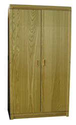 Beachcomber Double Door Wardrobe w\/Interior Shelf & Clothes Rod, 30"W, 60"H